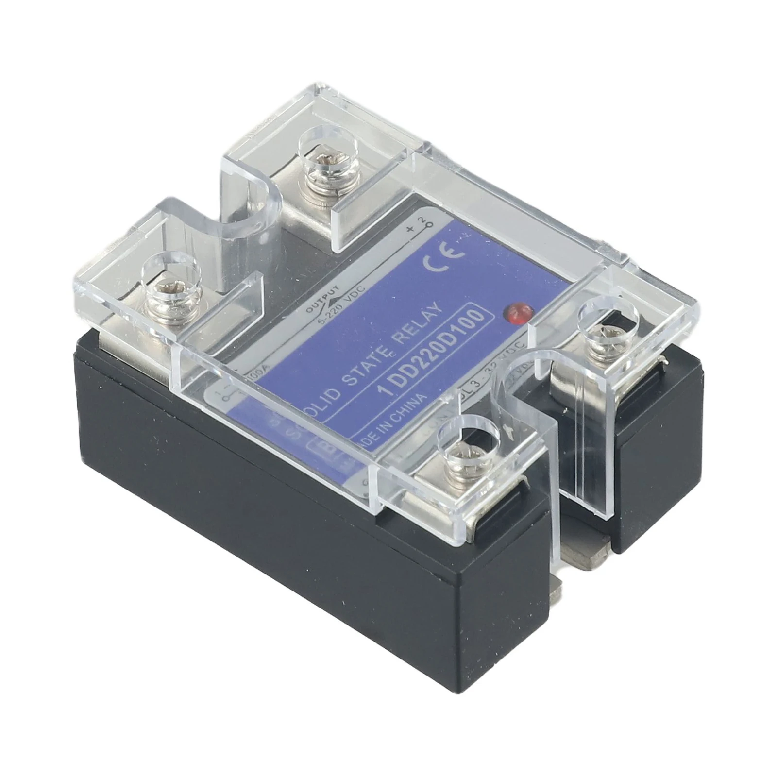 1pc 100A Solid State Relay SSR DC-DC Solid State Relay Input 3-32V DC Load 5-220VDC DD220D100 Non-contact Switch LED Indicator