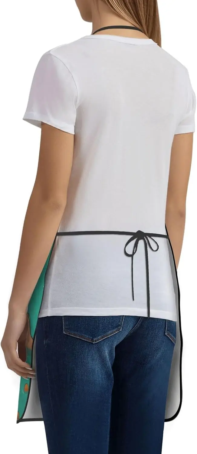 Mellow Cute Swimming Capybara Full Print Apron Waterproof Oilproof Kitchen Apron Lovely Present For Chef Grill Family Party