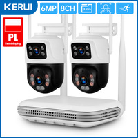 KERUI H.265 6MP Dual HD Wireless CCTV System Waterproof PTZ WIFI IP Security Camera 8CH NVR Video Surveillance Kit