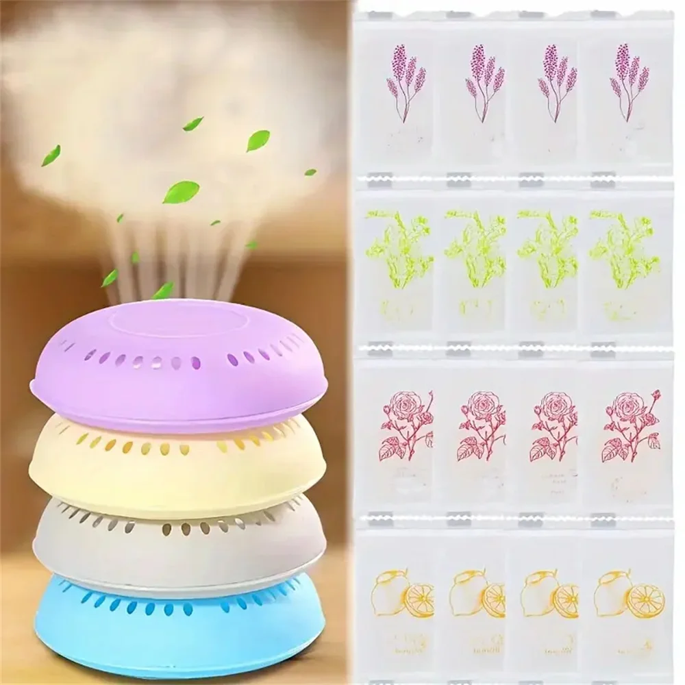 6pcs Long-Lasting Aromatherapy Air Fresheners Tablets with Bonus Scented Shell Aromatic Solid Deodorizing for Homes Car Bathroom