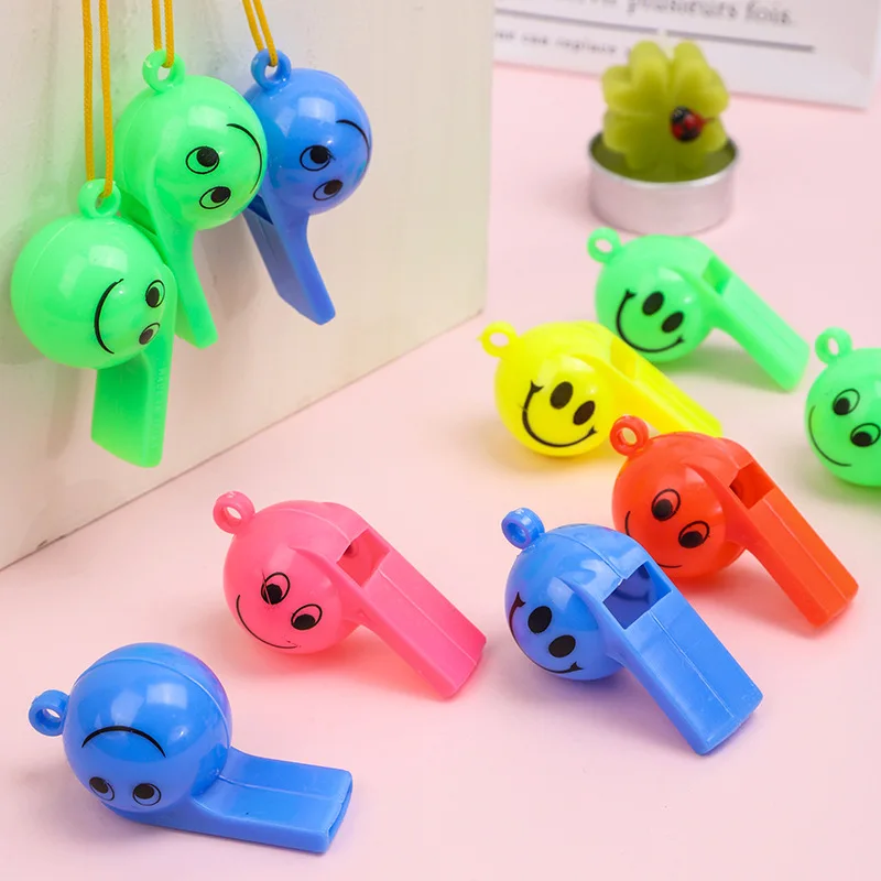 Children Cartoon Whistle Cheerleading Supplies Plastic Smiling Face Football Long Nosed Whistle Team Sports Party Atmosphere TMZ
