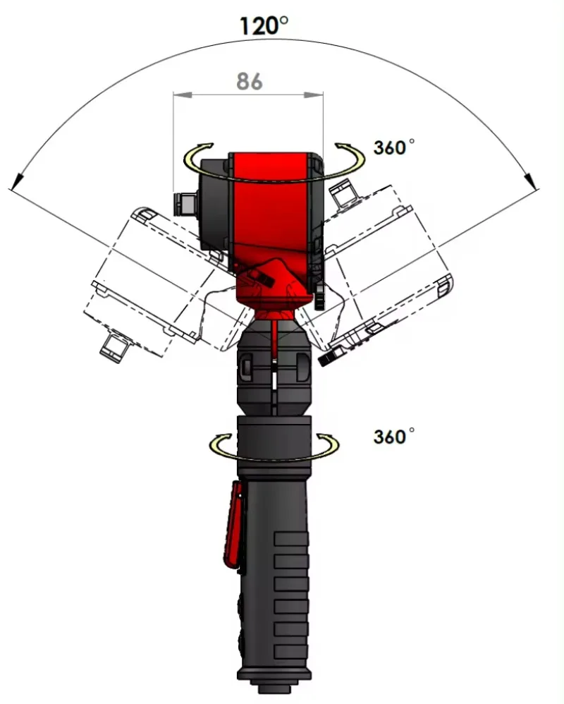 GP-3321 360 Degree Ultra Compact Angle Air Impact Wrench