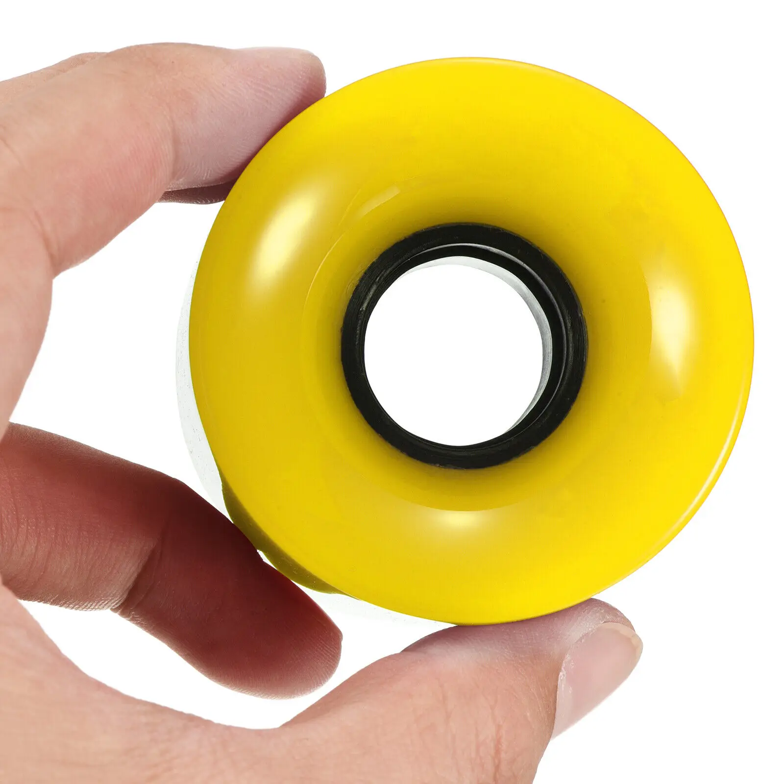 Rueda de monopatín amarilla 78A, 60x45mm, mejora tu experiencia de conducción con juego de ruedas de Longboard ABEC 11 rodamientos y espaciadores