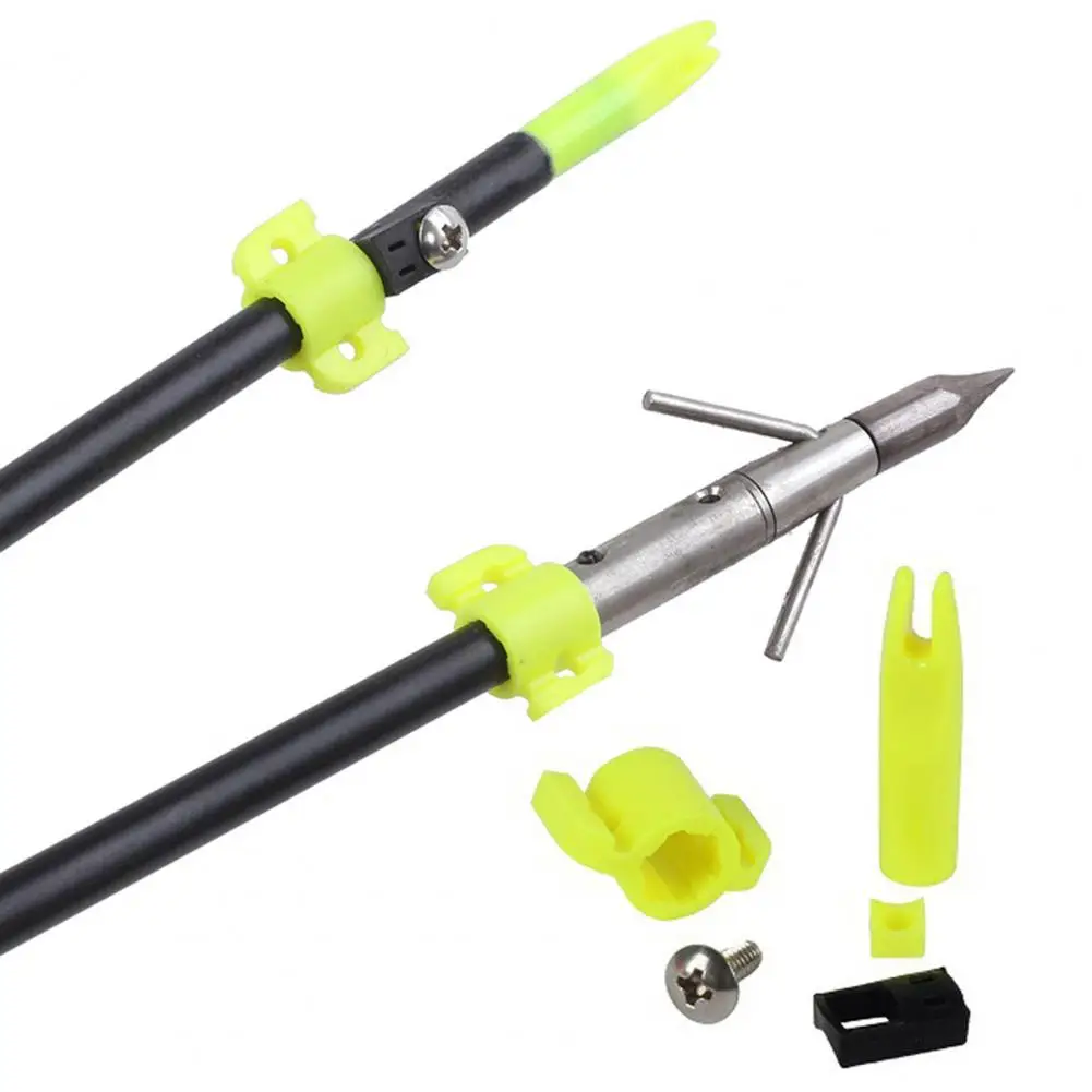 Archery Bow Fishing Arrows Safety Slides Accessories Kit Portable Easy To Carry Securely Wrapped Arrow view 4
