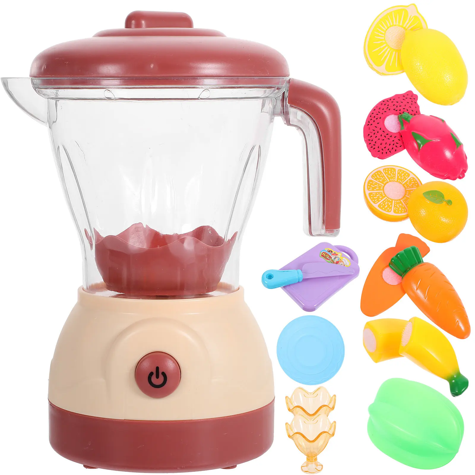 

1Set Simulation Juicer Play Set Kids Kitchen Pretend Educational Fruit Squeeze Interactive Play House Kids Juicer Toy