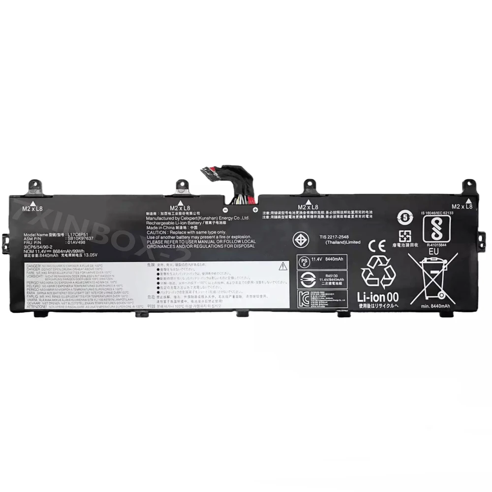 L17C6P51 11.25V 99Wh 8684mAh Laptop battery for Lenovo Thinkpad L17M6P52 P72 P73 P72-20MB P73-20QR