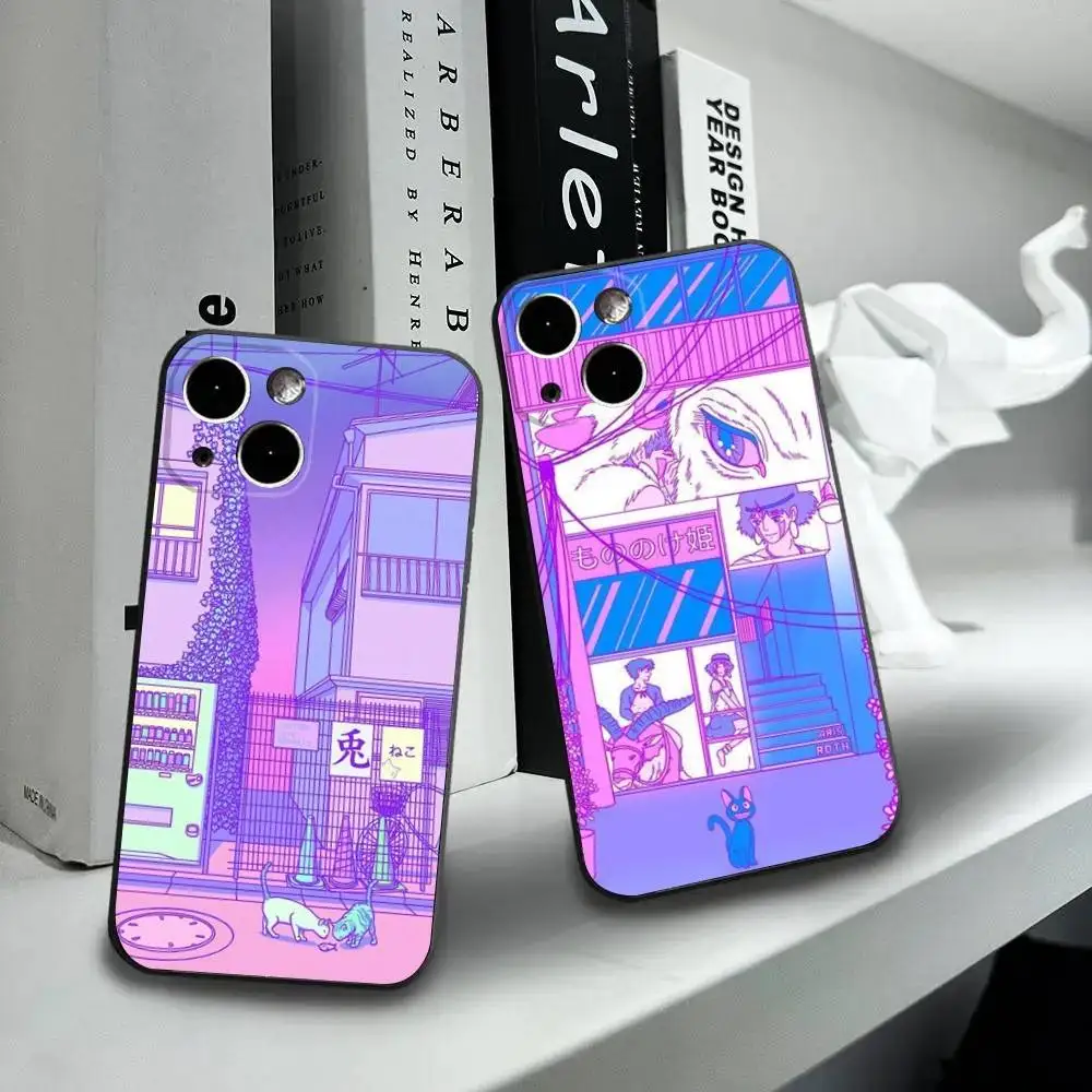 

Tokyo Nights Phone Case For iPhone16,15,14,13,12 Mini 11 Pro XR,X,XS,MAX 7,8 Plus Silicone Cover Soft Black