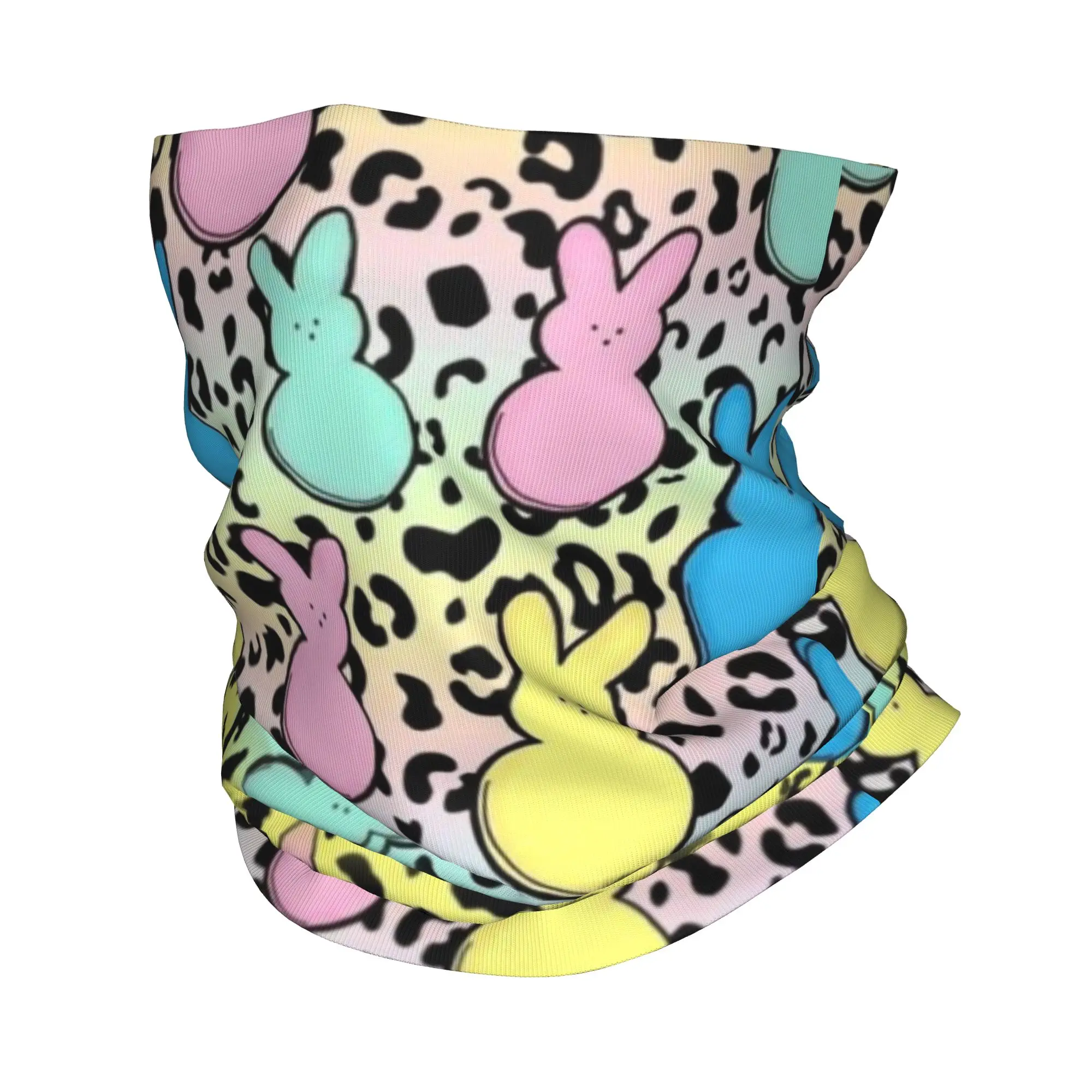 

Easter Bunny Peeps Eggs 7 Bandana Gaiter Club Face Scarf Multi-use Unisex Winter Neckerchief