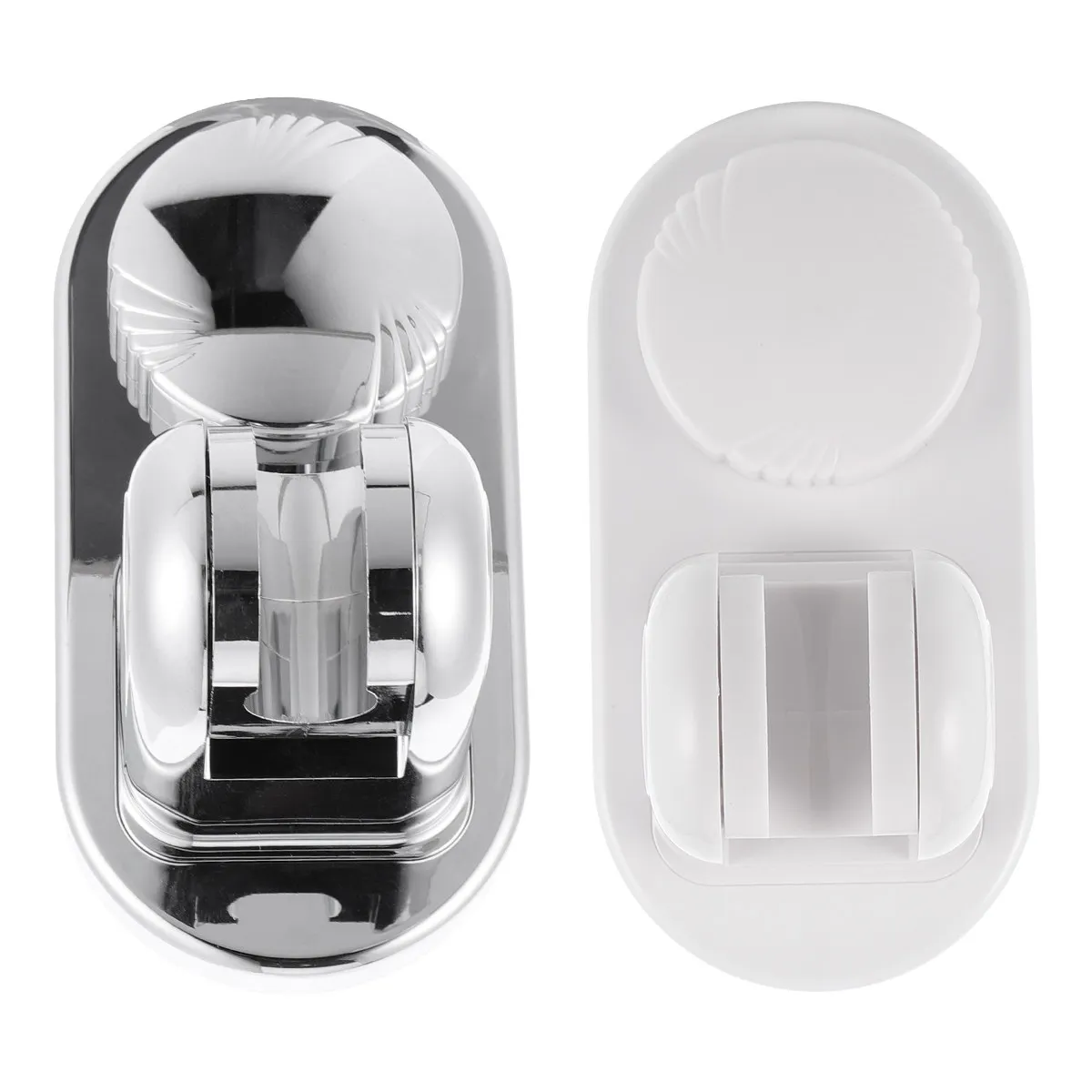 

2Pcs Shower Head Holder Suction Strong Adhesive Wall Mounted Adjustable Height for Most Showers Four-Point Interface Rust