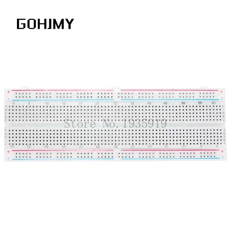 GOHJMY-MB102 Prototype Bread Board para Arduino Kit, Power Module, 65 Jumper Wires, 830 Pontos, 3.3V, 5V, Atacado