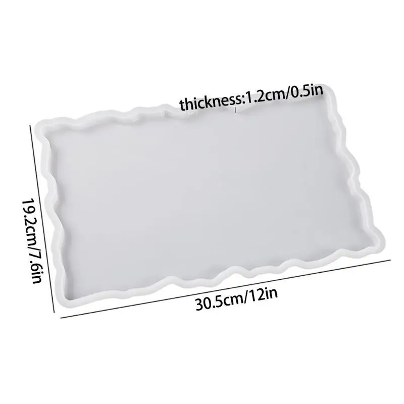 A52E Silikonharzformen Unregelmäßige Schmuckschalenform Unregelmäßige DIY-Tablettformen – Detail 6