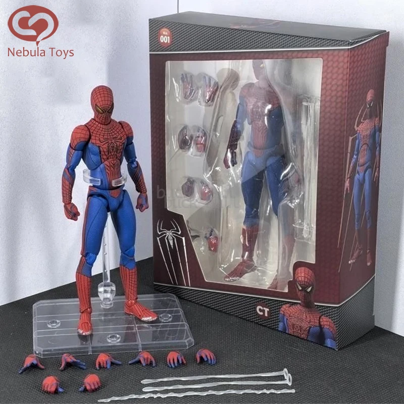 CT Toys Spiderman Mafex 001 Peter Parker Andrew Garfield Figure The Amazing Spider-Man Action Figure Shf Spider man Toy Gift