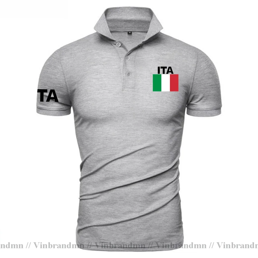 Italy Italia Italian Polo Shirts Men Royal Blue White Brands Printed T Shirt 2023 Cotton Nation Team Flag ITA Country Polo Shirt