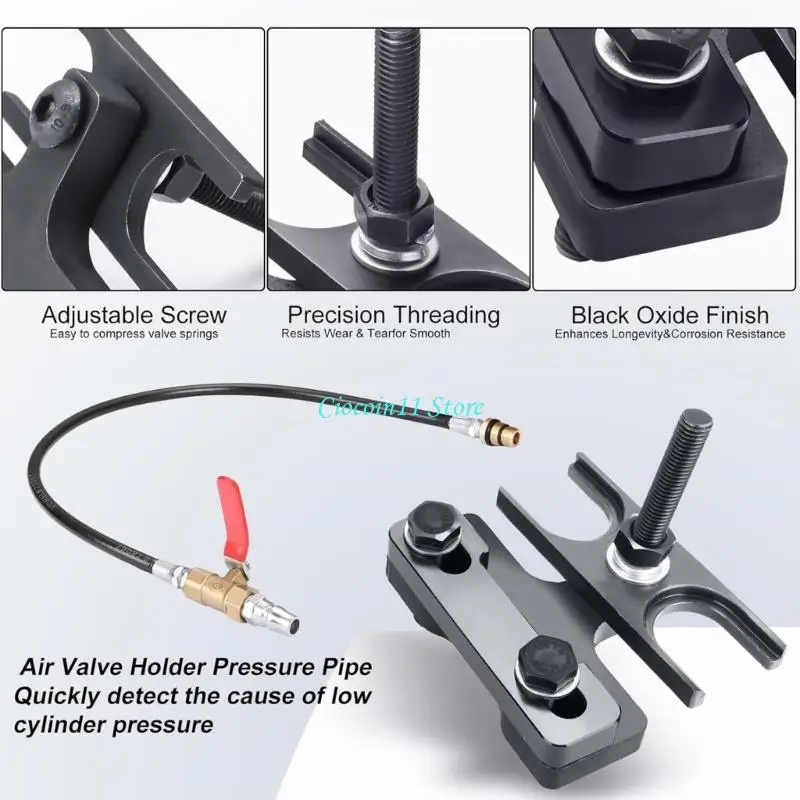 Y1UB 67605 Valves Spring Compressor Tool Engine Valves Spring Compressor & Air Valves Holding Hose Tool