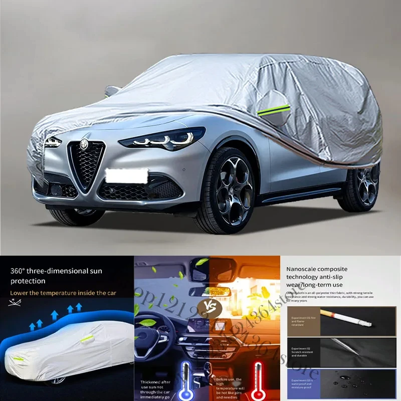 

For Alfa-romeo-stelvi Auto Anti snow Anti dust Anti-uv Anti peeling paint And Anti Rainwater 210t car cover Car cover protection