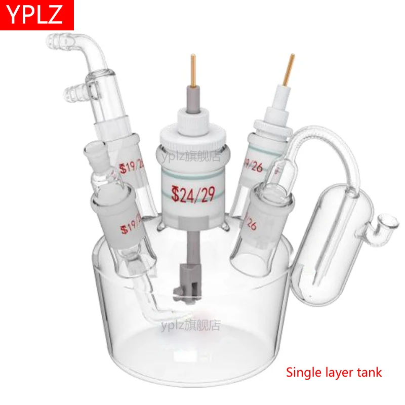 Five port electrolytic cell redox reaction experimental electrolytic cell