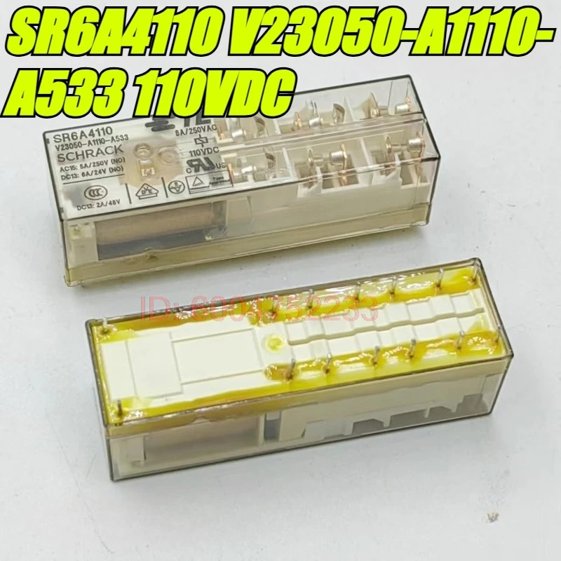 （Brand New Original）1pcs/lot 100% original genuine relay:SR6A4110 V23050-A1110-A533 110VDC 14pins 8A safety relay