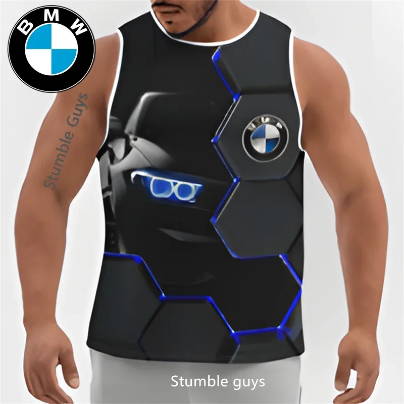 

Summer Men's BMW M Power Oversized Tank Top Sports Motorcycle Racing Street Style Quick-Dry Hip-Hop Graphic Casual Wear