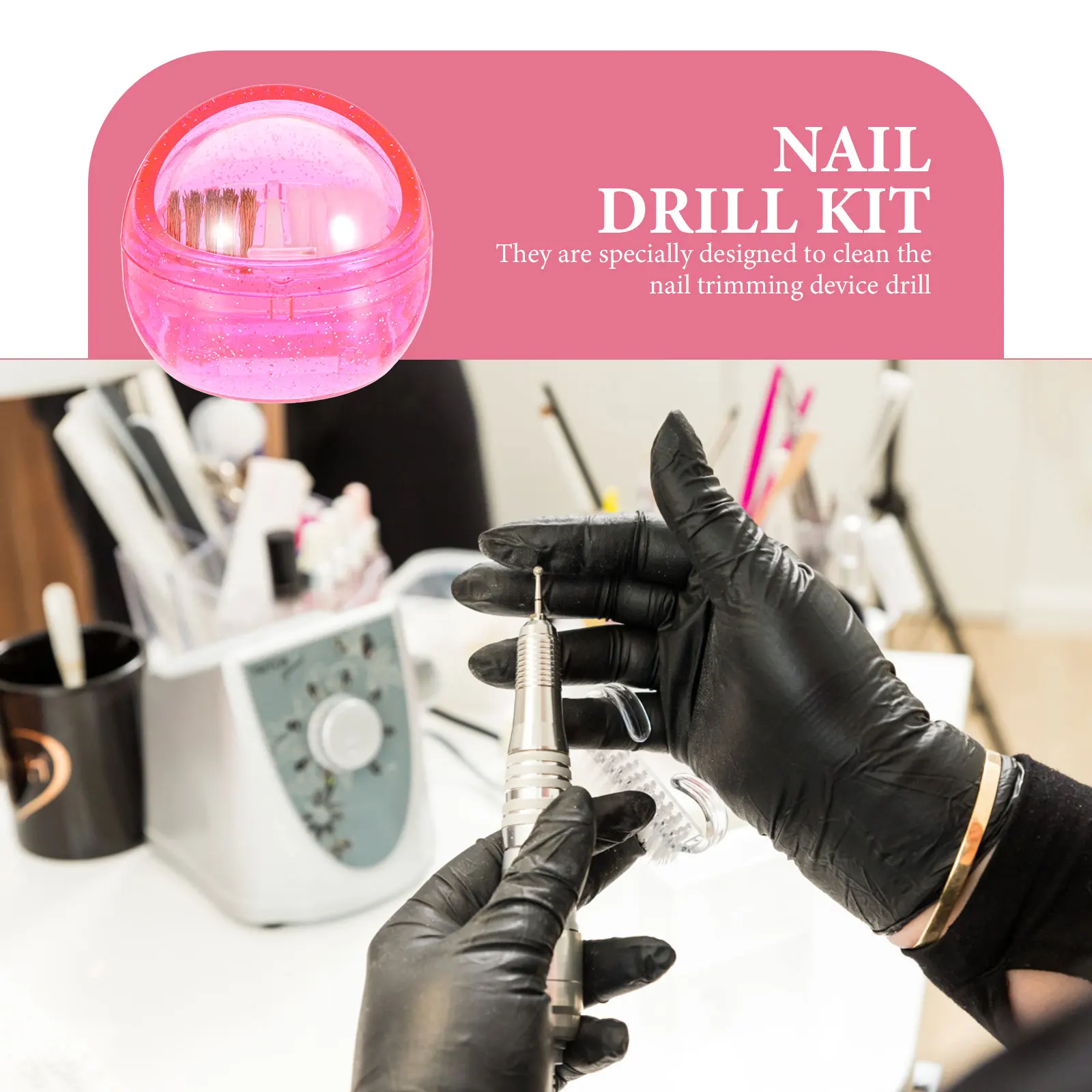 

2Pcs Nail Trimming Device Brush Versatile for Polishers Drills Extend Life of Nail Bits Art Equipment Plastic Manicure Tools