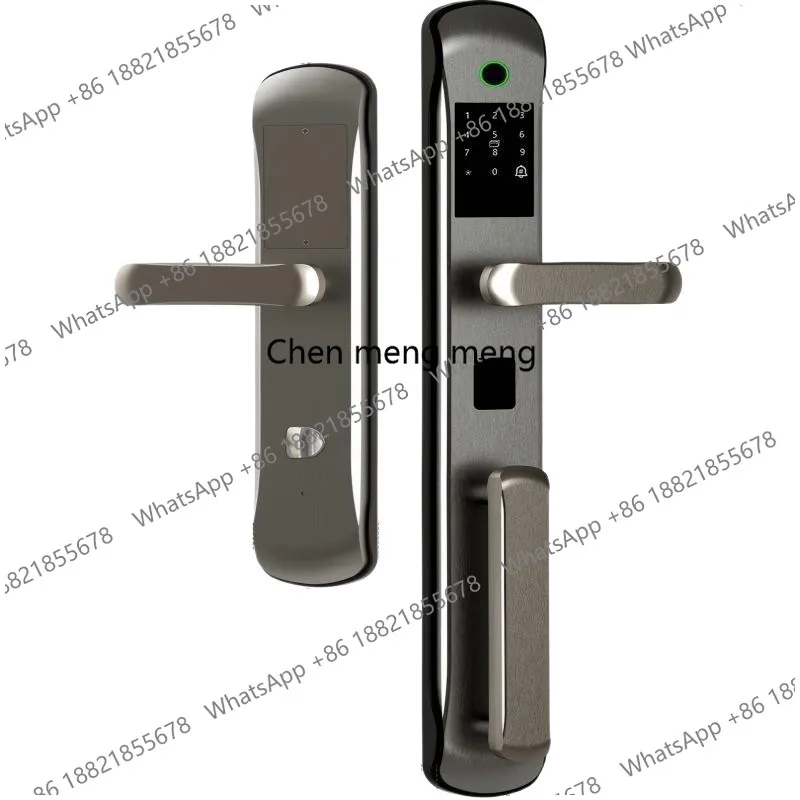 

Двухдверный умный замок для виллы с функцией распознавания отпечатков пальцев, уличный замок для частного дома с паролем, бытовой.