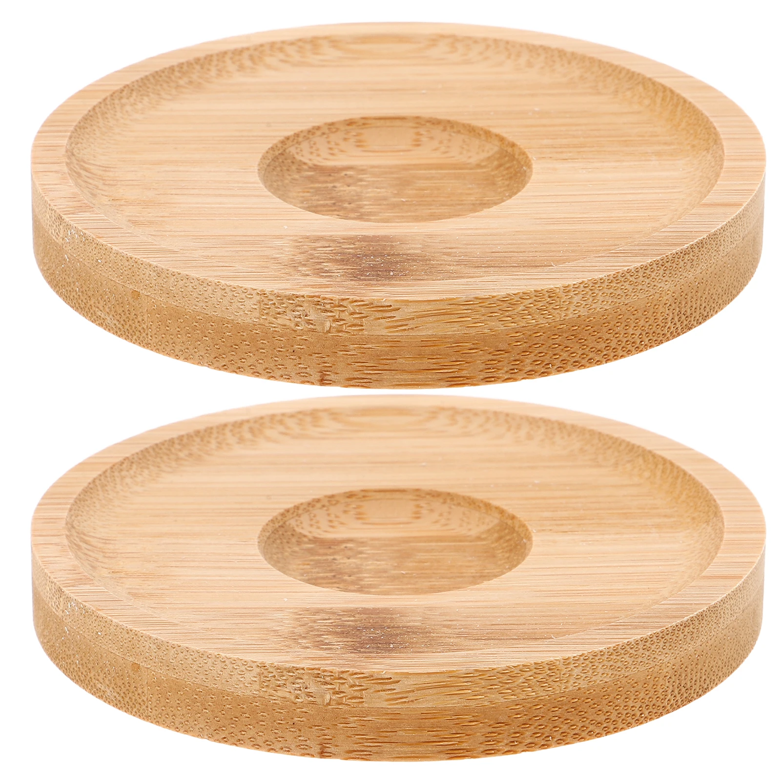 

2pcs Rotating Glass Cup Mat Bamboo Coaster for Drinks Smooth Rotation Elegant Design Whiskey Glass Table Coasters