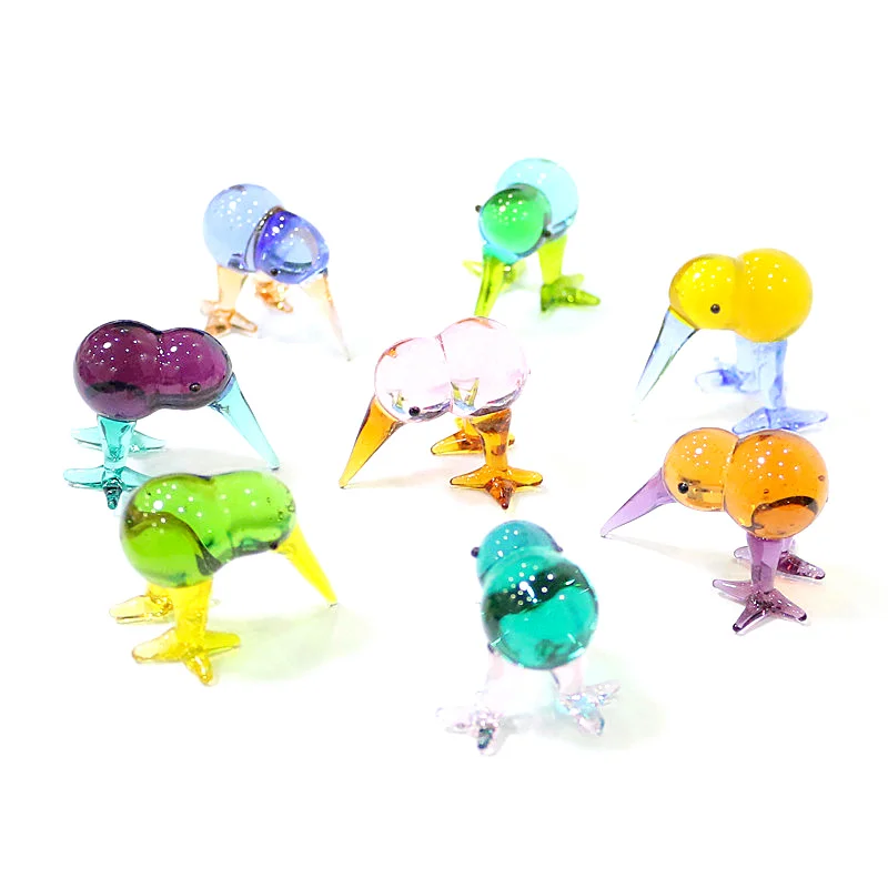 Verschillende Stijlen Schattige Kiwi Vogel Miniatuur Beeldje Glas Ornament Creatief Huis Woonkamer Tafelblad Fee Tuin Decor Benodigdheden