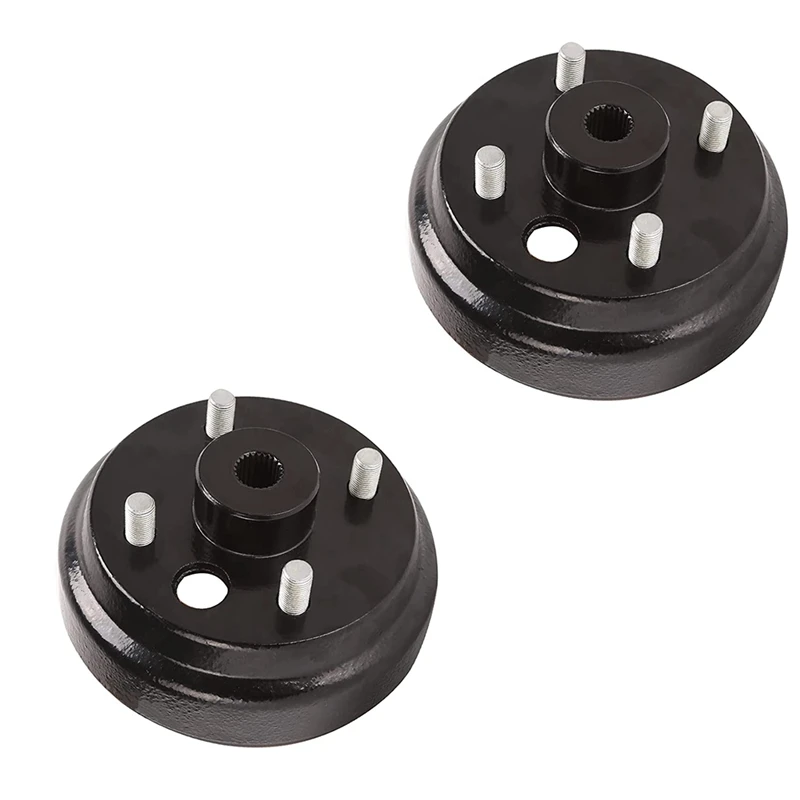 

NEW-2Pcs Golf Cart Brake Drum Hub Assembly For 1982-Up EZGO TXT PDS Electric Cart (Not Fit Gas Models) 19186G1 19186G1P