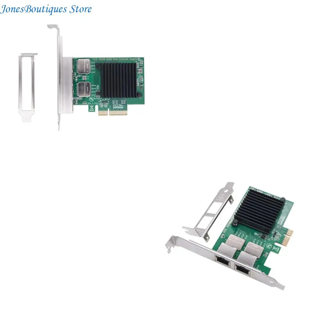 10/100/1000Mbps PCIE Networking Adapter I350-T2 2x RJ45 Ports Server Card W8KE