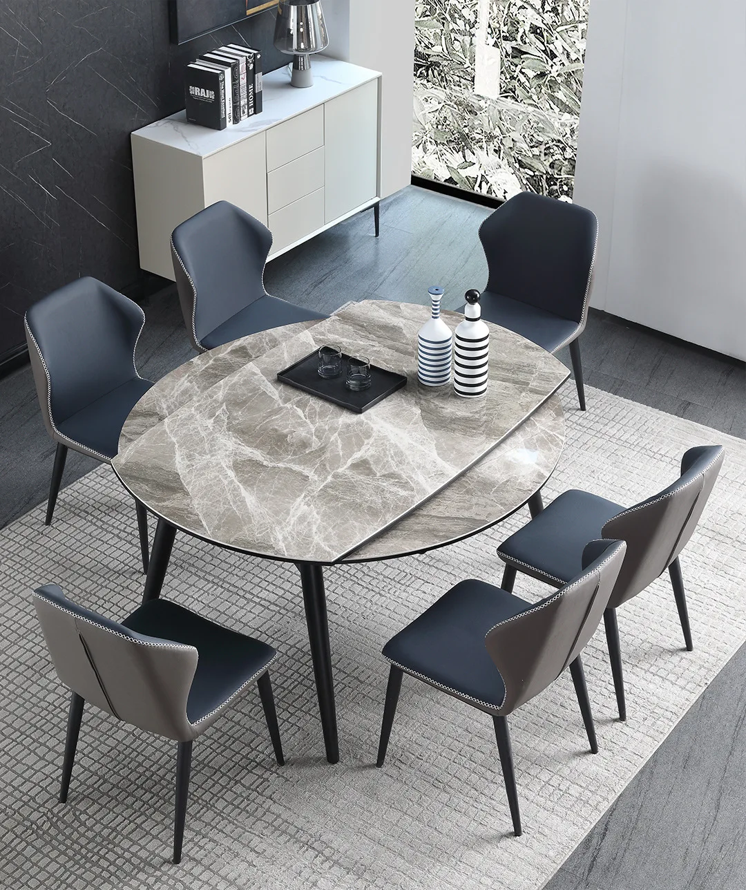 Italian Model Dining Table In Dining Room Furniture Modern Extension Marble Dining Table And Chair