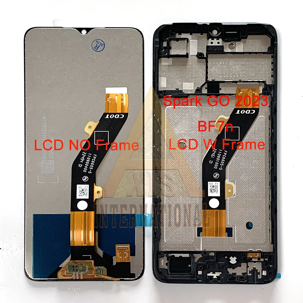 Original For Infinix Spark Go 2022 KG5 KG5M KG5H LCD Display Screen Frame Touch Panel Digitizer For Tecno Spark Go 2023 BF7 LCD