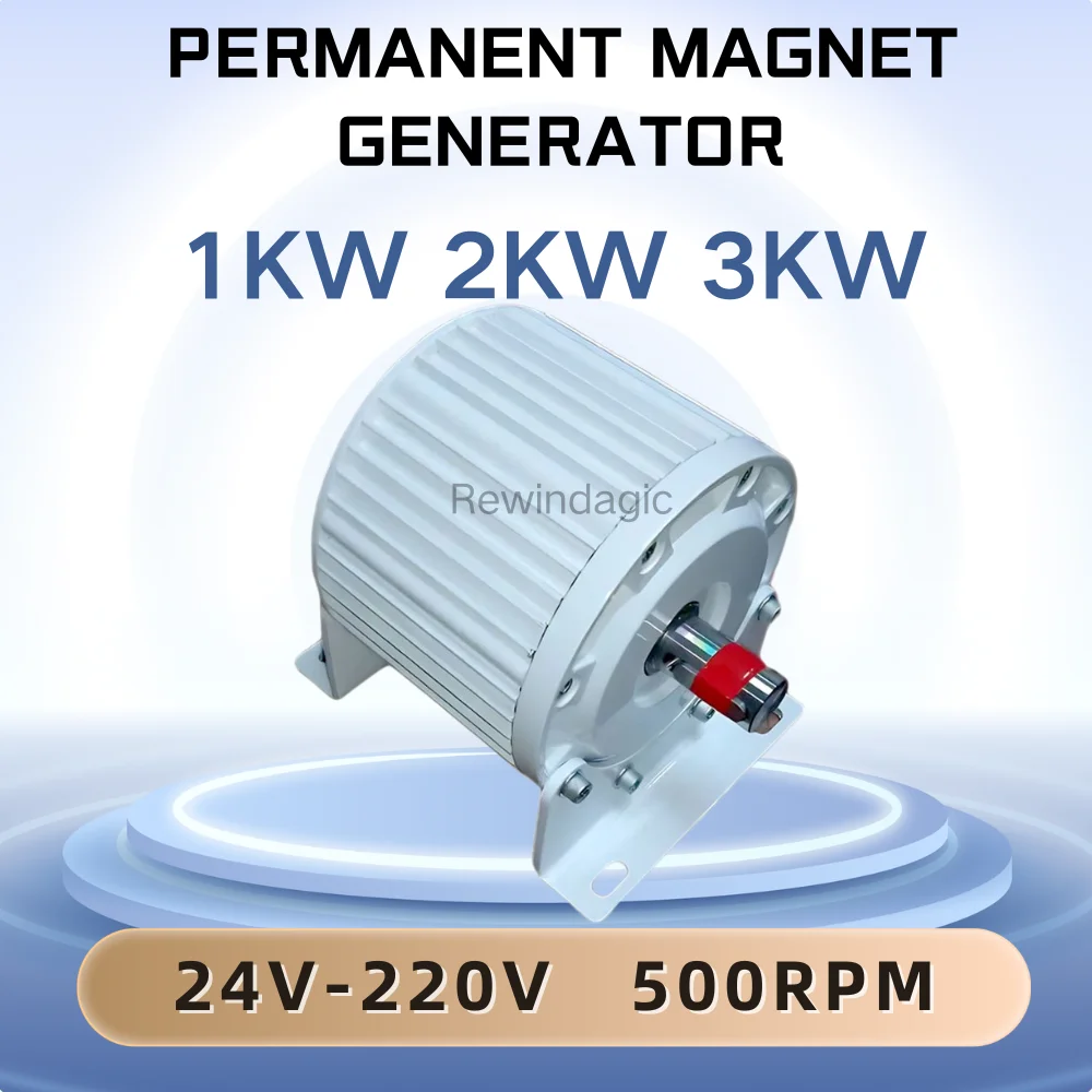 1KW 2kw 3kw PMG Wind Turbine Generator 48V 96V 110V 500Rpm DC Power Magnetic Dynamo Water Turbine Hydro Alternator Free Energy