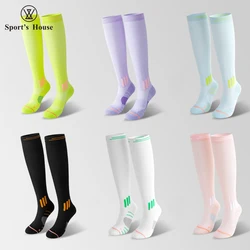 SPORT'S HOUSE Spring and summer long women's pressure socks Towel bottom non-slip high elastic compression sports socks