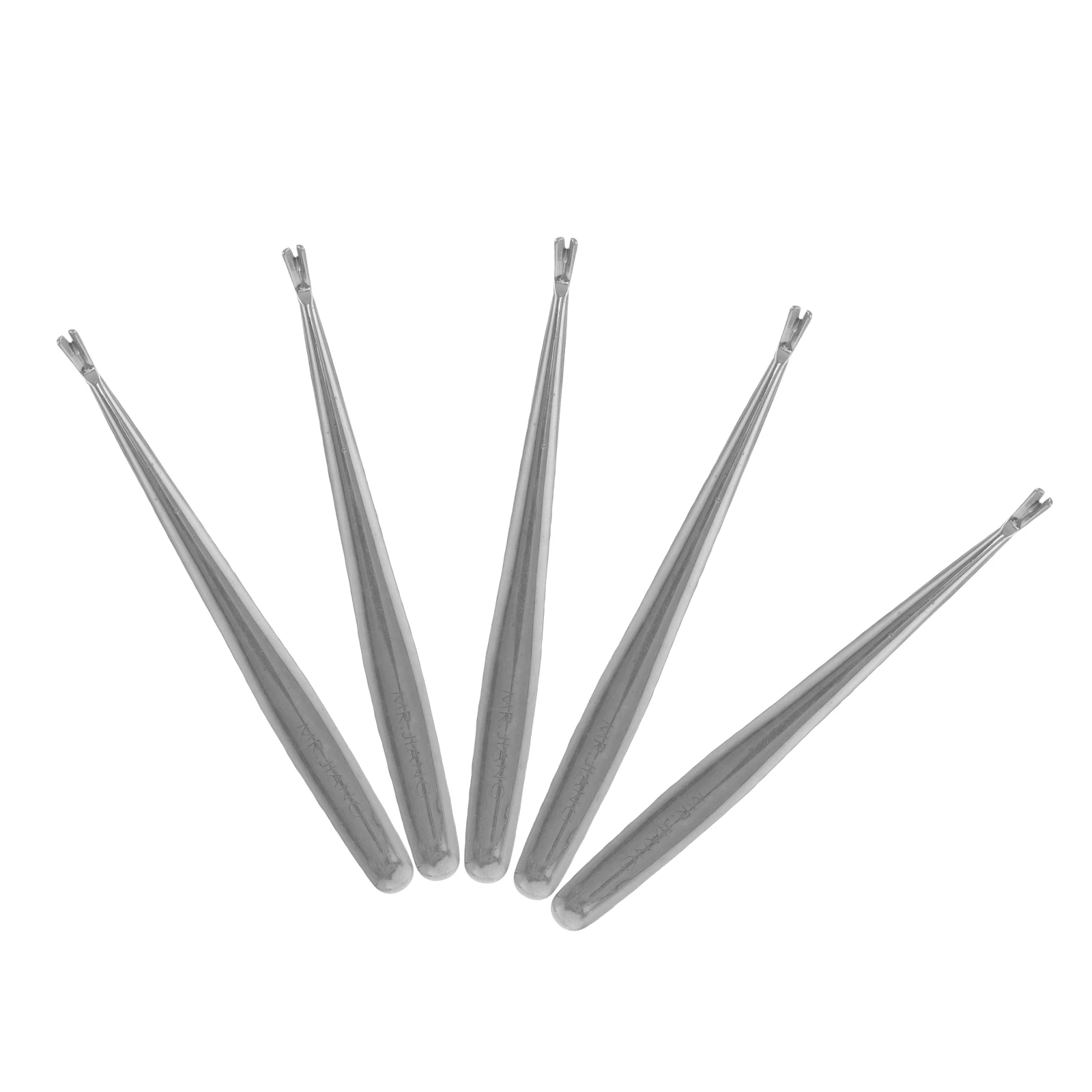 

5 Pcs Dead Skin Trimmer Fork Cuticle Remover Metal Nail Pusher Tool Professional
