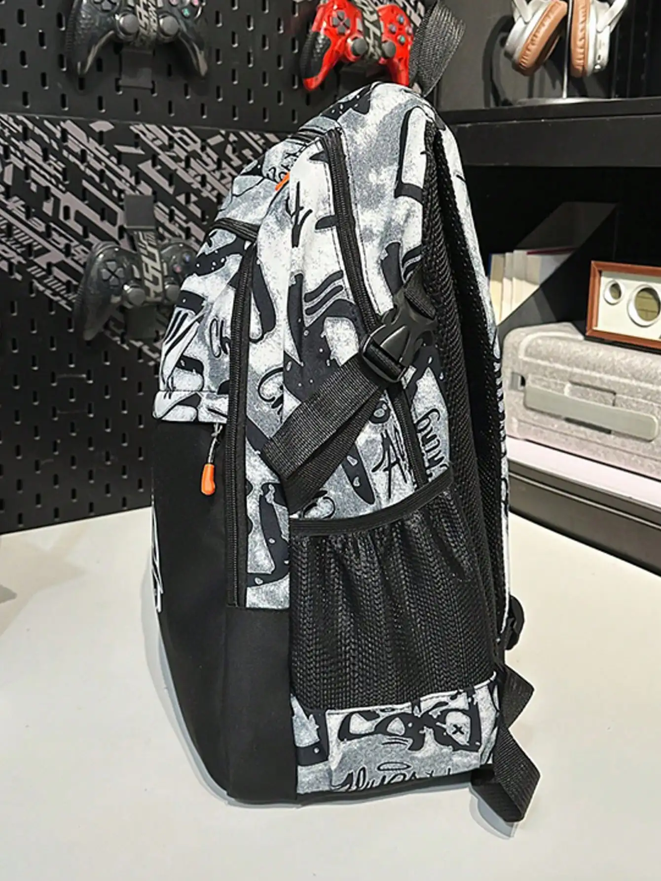 1pc Classic Basic Large Capacity Backpack For Back To School, With Laptop Compartment, Fashionable Multipurpose Casual Backpack, Minimalist Sports Bag, Durable Nylon School Bag  sk25071609090930168