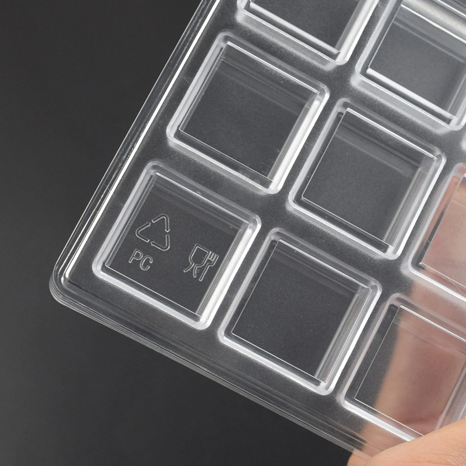 قالب الشوكولاتة البولي كربونات دبي شكل مكعب كاندي بونبونز فندان آيس بيكر شكل قالب الحلويات أدوات الخبز والمعجنات