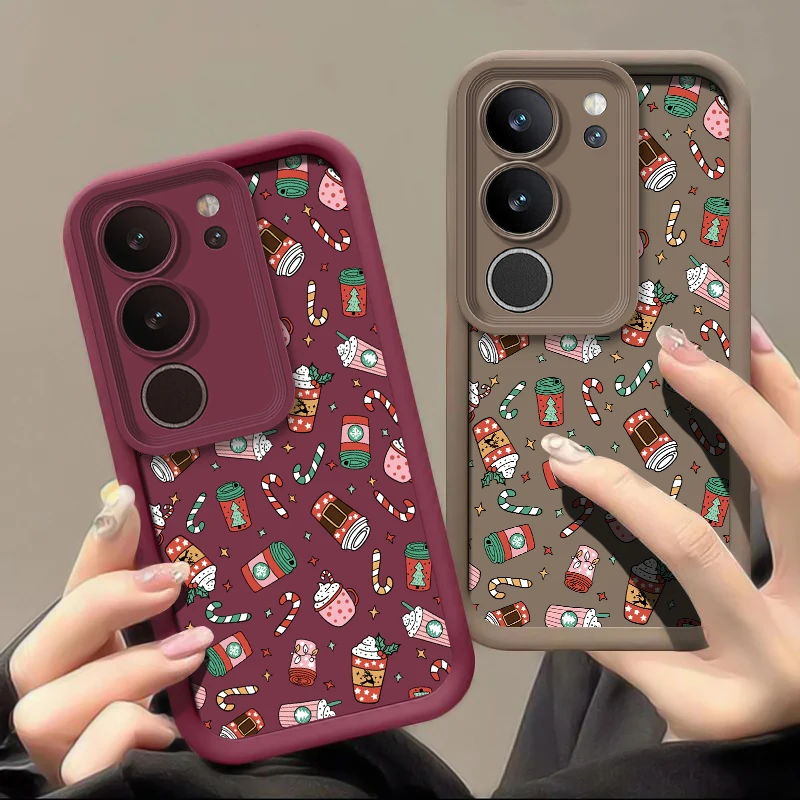 Cartoon Cute Print Phone Case For Vivo Y300 Y53S Y52 Y51A Y50 Y400 5G Y200 Y100 Y89 Y77T Y76S Y72 Y55 Silicone Shockproof Cover