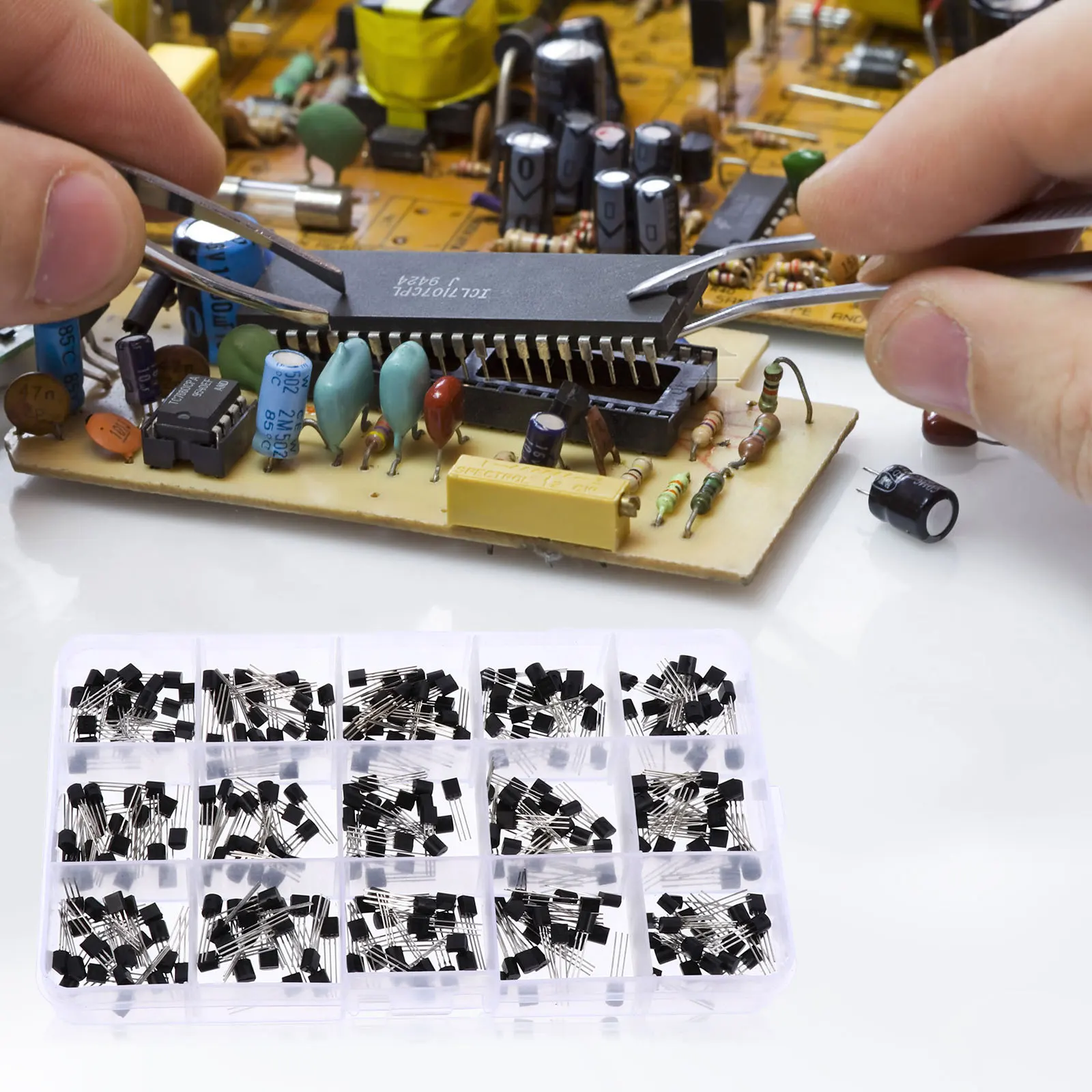 

300pcs Triode DIY Electronic Circuit Components Semiconductor Electronics Kit Assortment Set Silicon Tool Parts