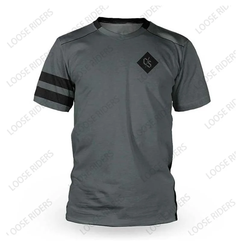 Loose Rider MTB Jersey Bicycle Short Sleeve Shirt DH Motocross Endurance Downhill Men's Sports Shirt Mountain Bike Jersey