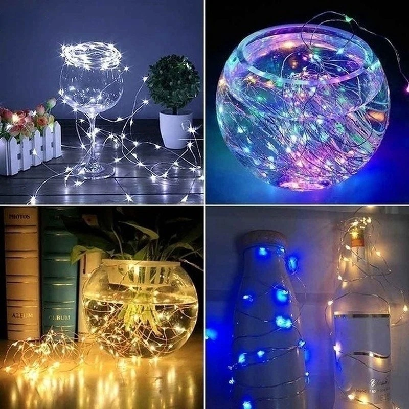 USB-Lichterketten 1/2//10m wasserdichte Draht girlande Lichterketten Geburtstag Hochzeit Weihnachten Dekor Urlaub im Freien Gartenparty