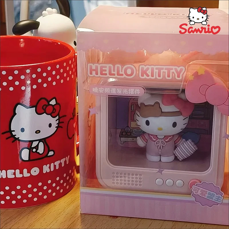 Sanrio Tv Nightlight Decoration Hello Kitty Cute Kuromi Cartoon
