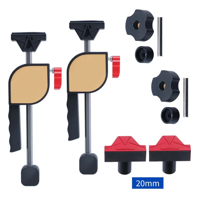 For Quick Release Workbench Dog Clamp Set 20mm For Woodworking Table Holding Fixture With Non Slip Pad