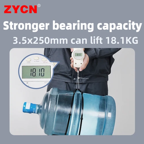 Imagen 2 del producto 500 Uds bridas de nailon autoblocantes 2,5*100/150/200 3,5*250 4,5*300 alambre de bucle de cremallera de plástico 4-6-8-10-12 pulgadas envoltura de encuadernación fija