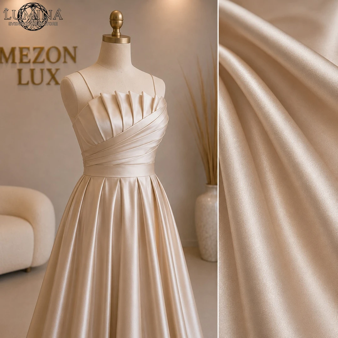 Lumina Spaghetti Straps Prom Dresses 2026 Luxury Prom Customized Party Dress Woman Line A Multi-layer Elegant Evening Dresses