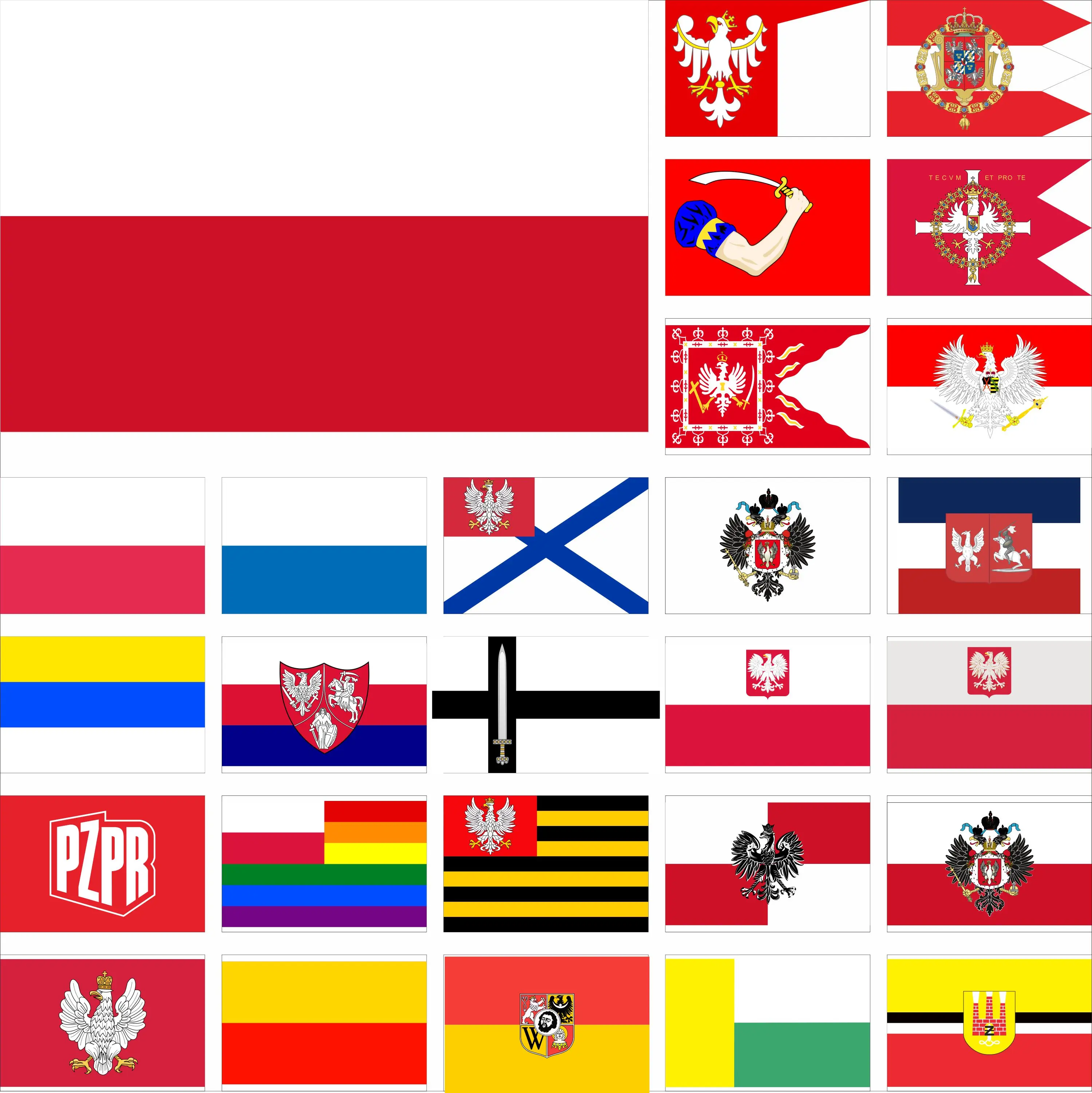 Poland History City Flag 1410 Kingdom of Poland Royal banner 3x5ft 90x150cm Double sided printing Sigismund III Vasa flags