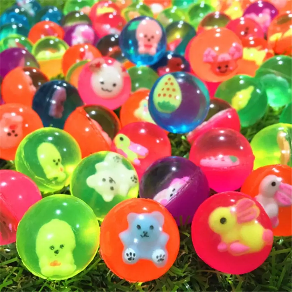 10PCS Colored Cloud Bouncy Balls Rubber 25mm Children Toy Rubber Ball Safe Harm Free Sport Games Elastic Jumping Balls