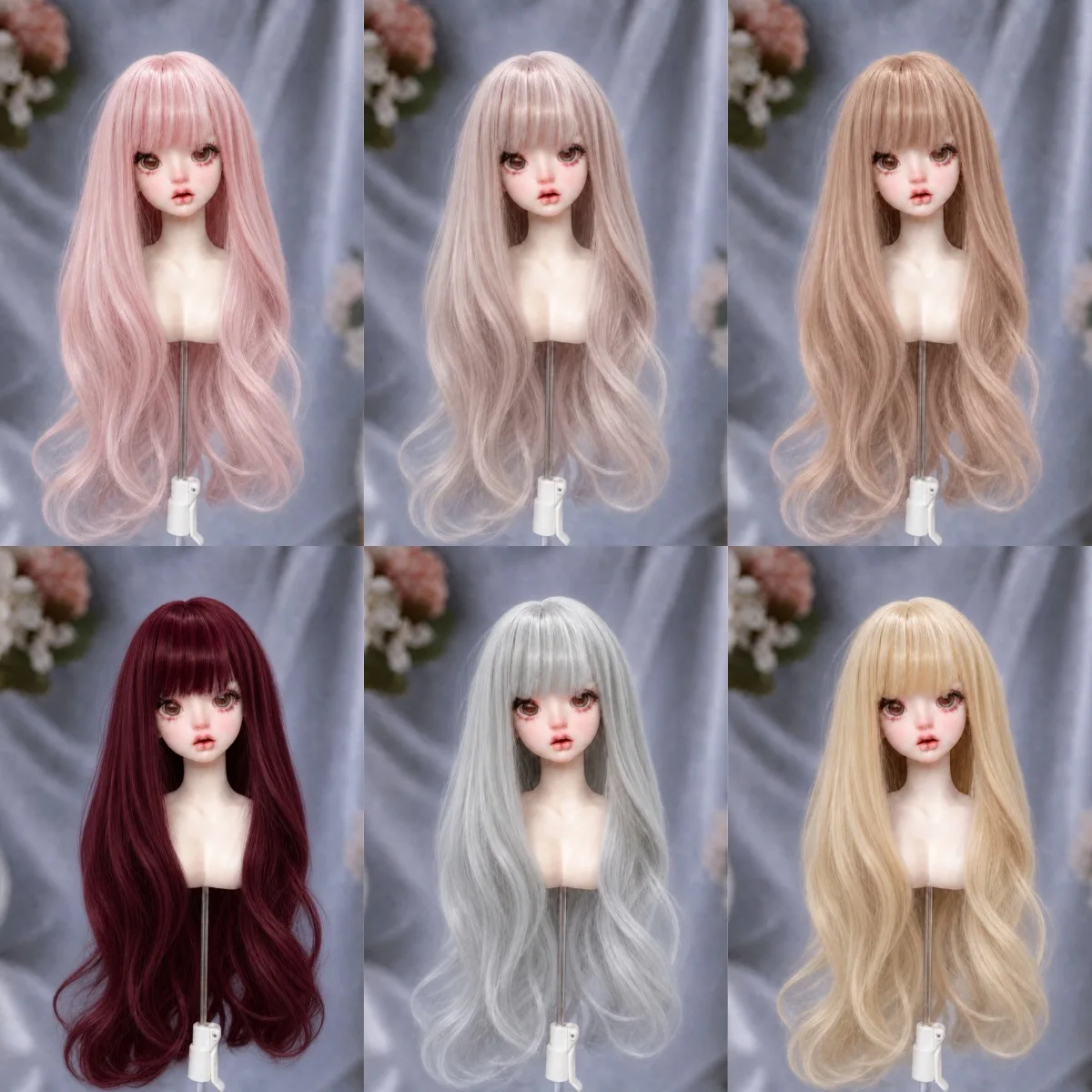 （customization 30day） 1/3 1/4 1/6 Doll's Wig for 60/45/30cm Bjd Doll  Hair Toys Ancient Style wig Doll Accessories No Doll