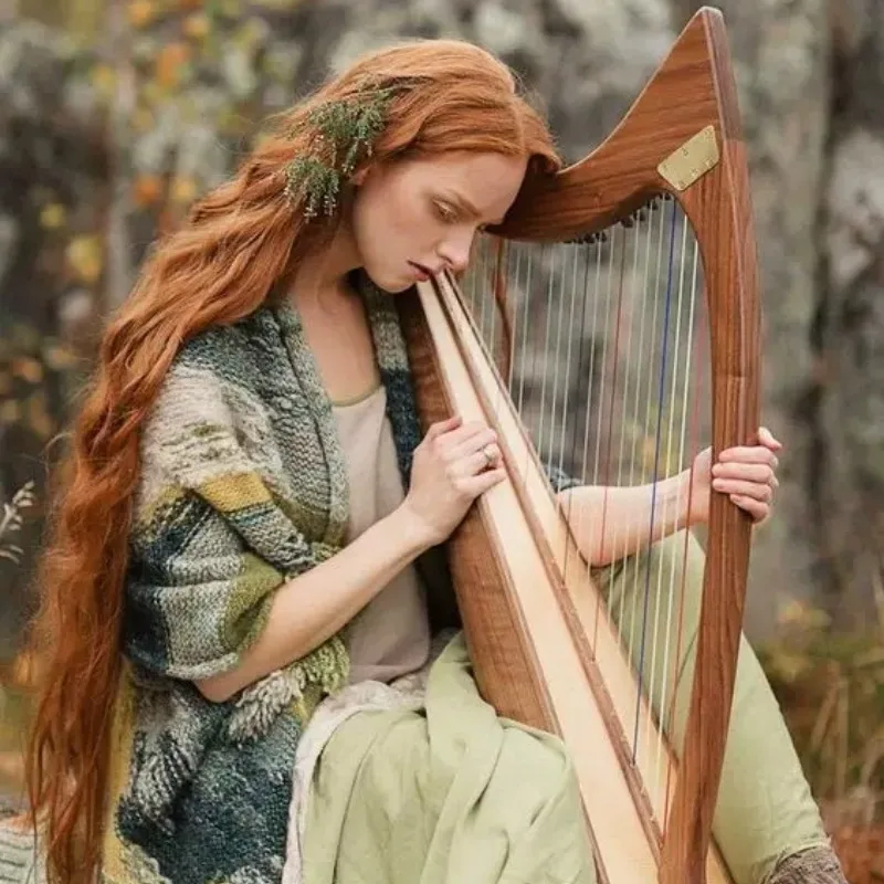 22 Strings Lyre Harp Large Wooden Lyre Harps Beginners Professional Lira Instrument Traditional Musical Stringed Instruments
