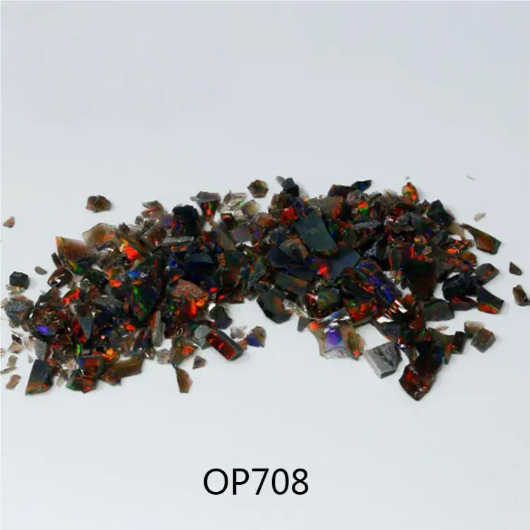 20 Grams Resin Free Glass Compatible Galaxy Crushed Opal Bear 900 Celsius Degree High Temperature Synthetic Opal Chips