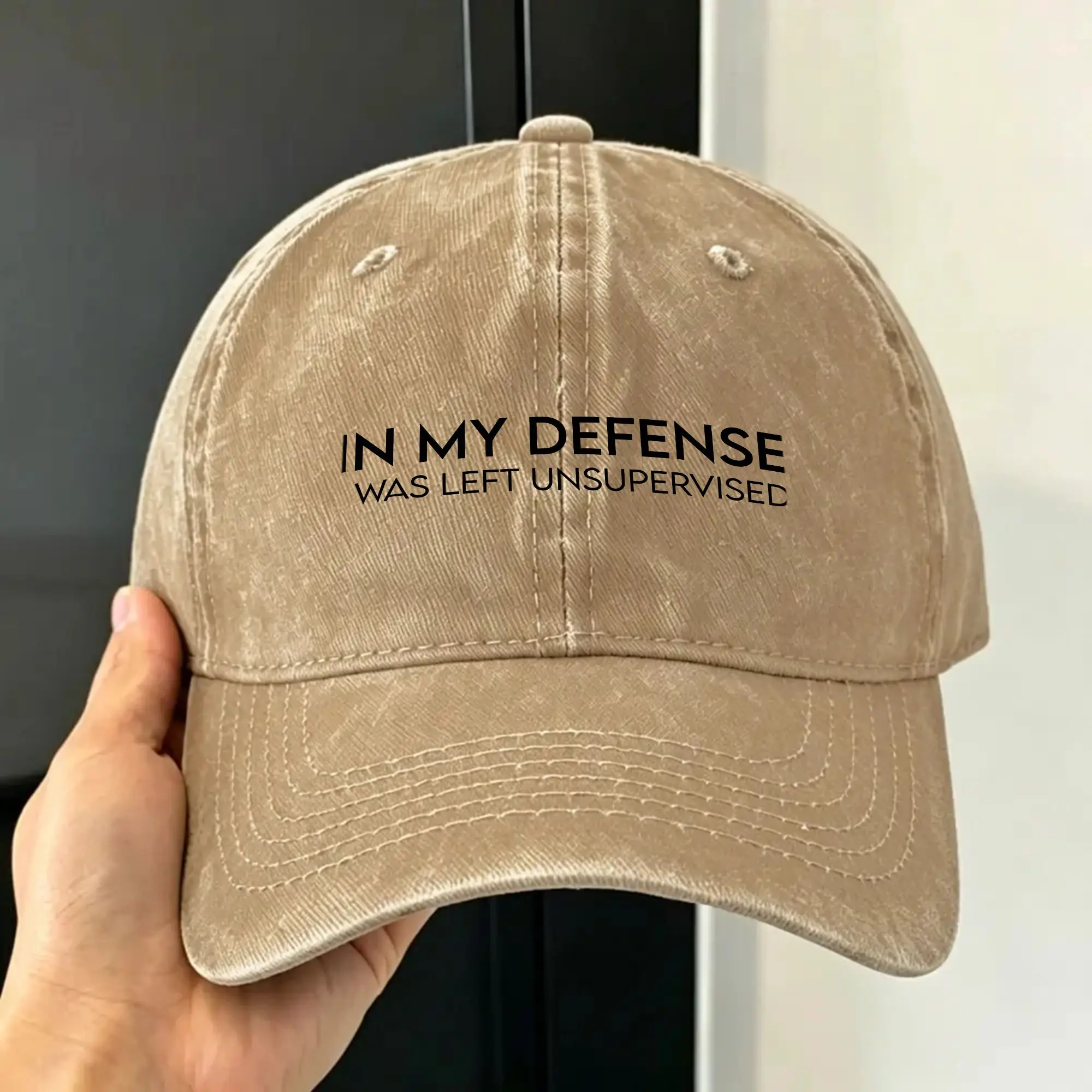 In My Defense, I Was Left Unsupervised  Sun Baseball Cap  Unisex Men Custom DIY Hip Hop Hats Summer y2k Cool Baseball Caps