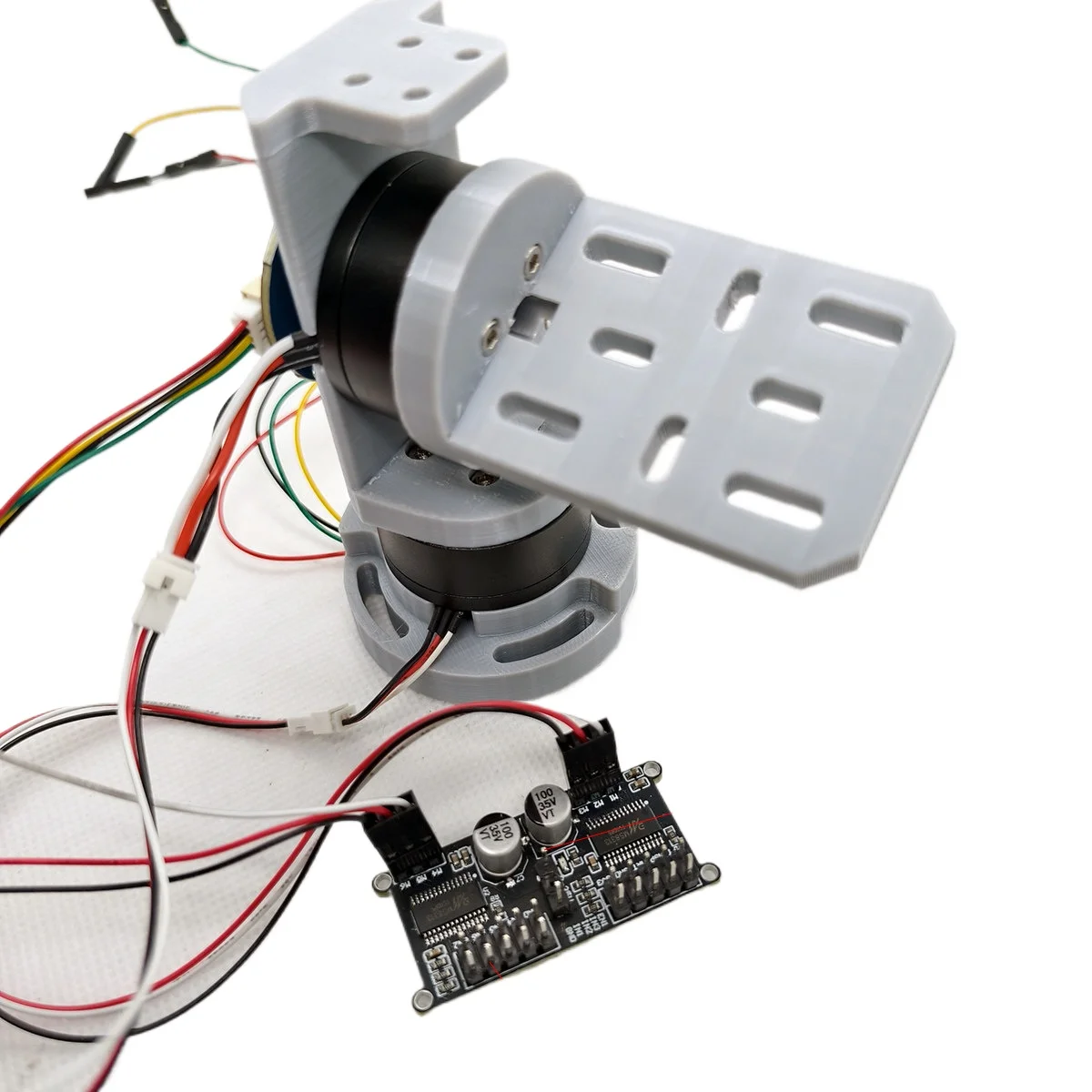 2-axis electric pan/tilt module bracket DC brushless motor FOC silent and lightweight 12V closed loop 125g